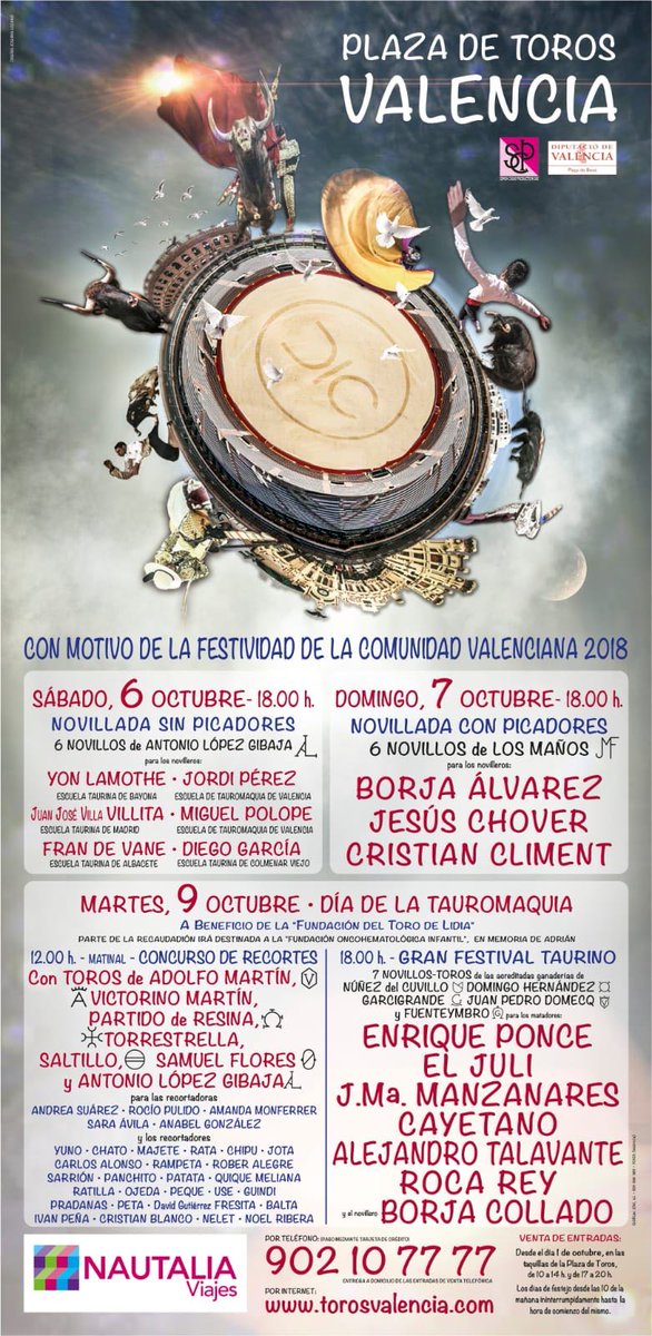 9 octubre 2018 plaza toros valencia